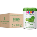 HiPP Organic 1 First Infant Baby Milk Powder Formula, 800g (Pack of 6)