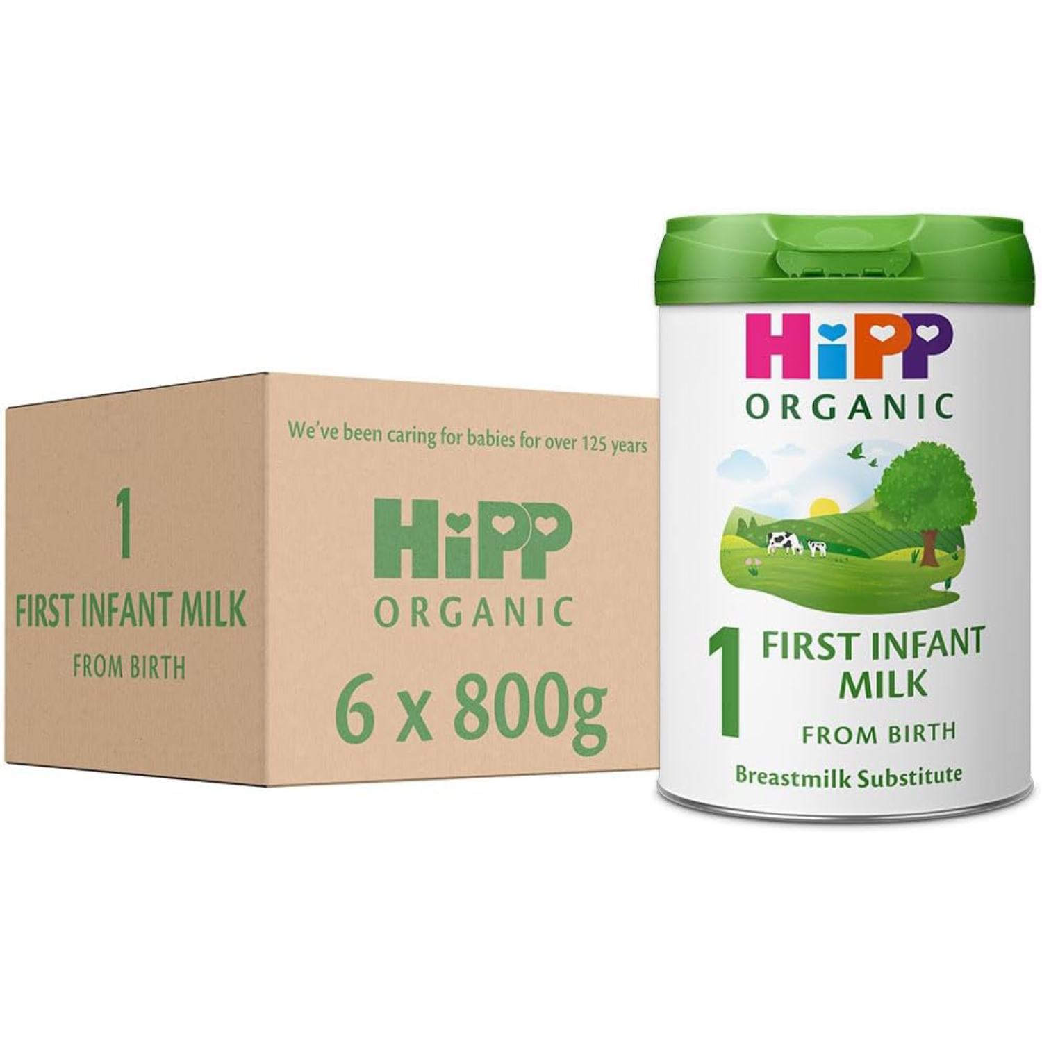 HiPP Organic 1 First Infant Baby Milk Powder Formula, 800g (Pack of 6)