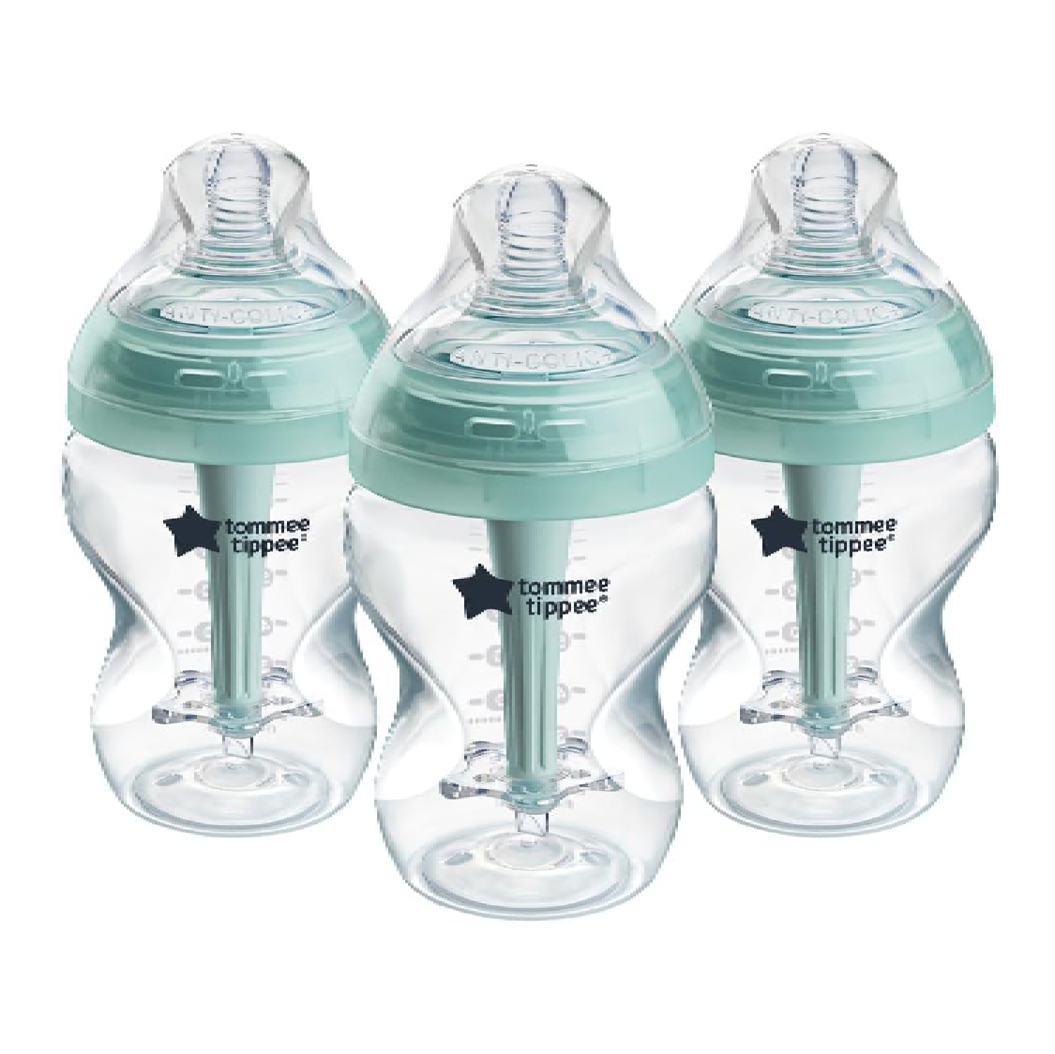 Tommee Tippee Advanced Anti-Colic Baby Bottles for 0m+, 260ml (Pack of 3)