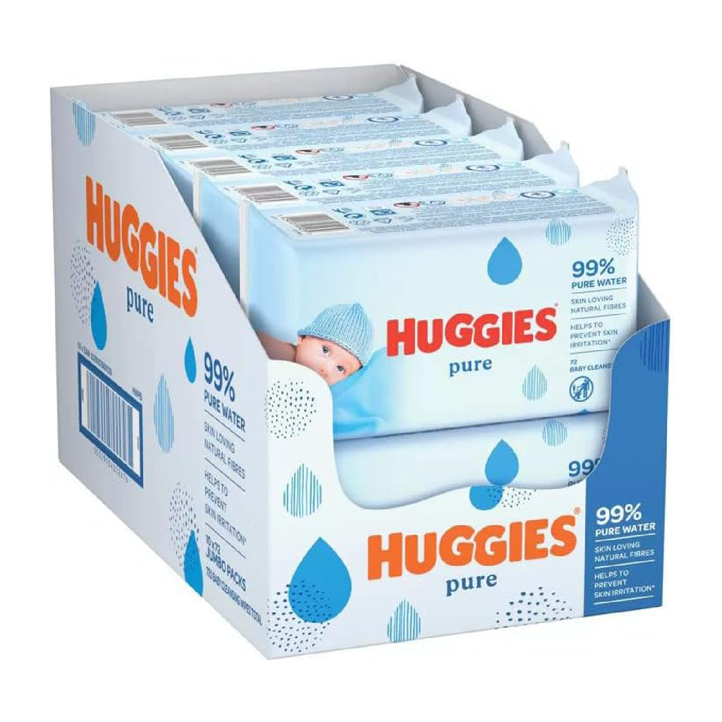 Huggies Baby Wet Pure Extra Care Wipes, 720 Count (10 Packs)