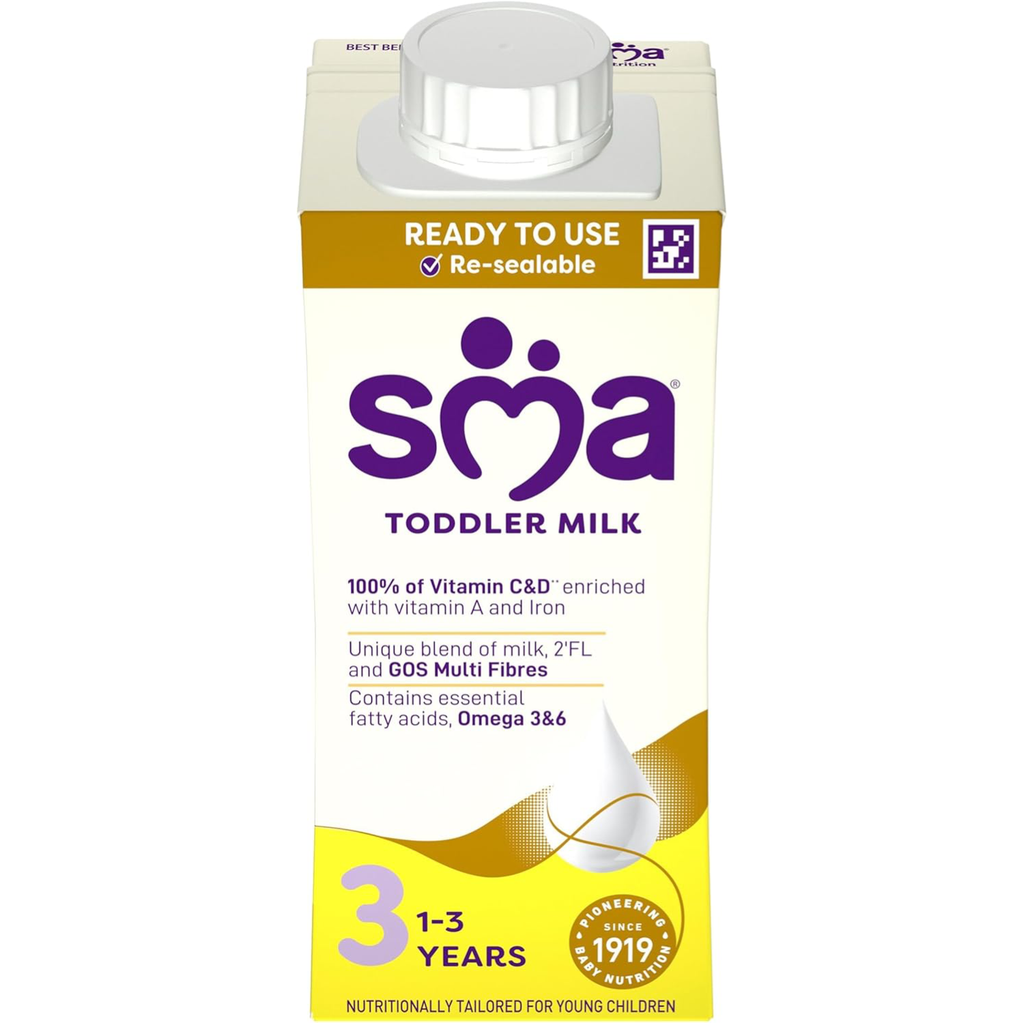 SMA PRO Growing-Up Baby Milk Ready to Use, 1-3 Years, 200ml (Pack of 12)