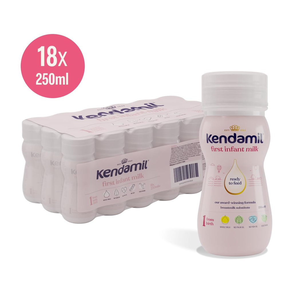 Kendamil Ready to Feed First Infant Milk, 250ml (Pack of 18)