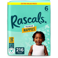Rascals Premium Nappies Size 6 - 216 Pack