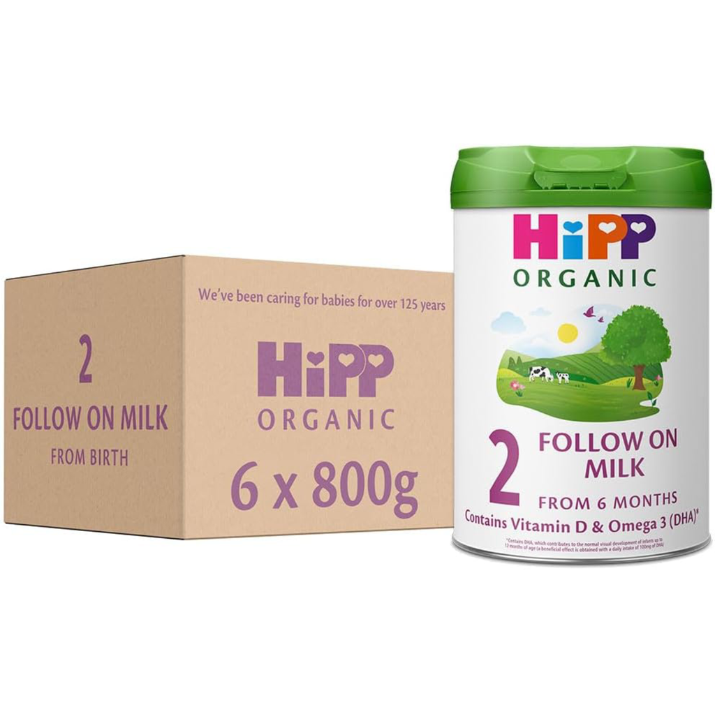 HiPP Organic 2 Follow On Baby Milk Powder Formula, 800g (Pack of 6)