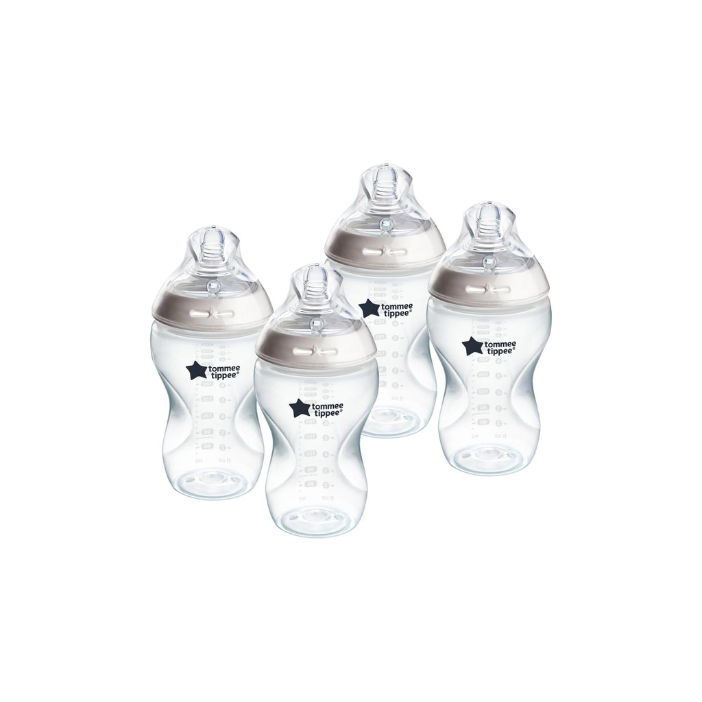 Tommee Tippee Natural Start Baby Bottles for 3m+, 340ml (Pack of 4)