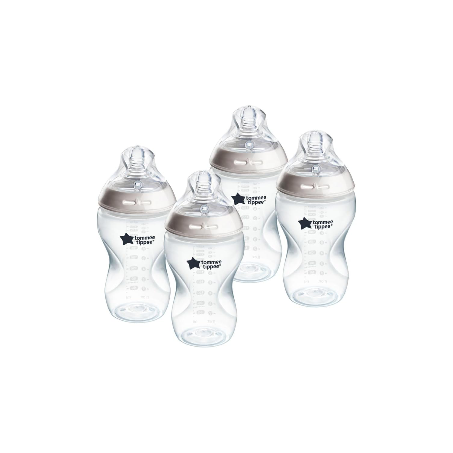 Tommee Tippee Natural Start Baby Bottles for 3m+, 340ml (Pack of 4)