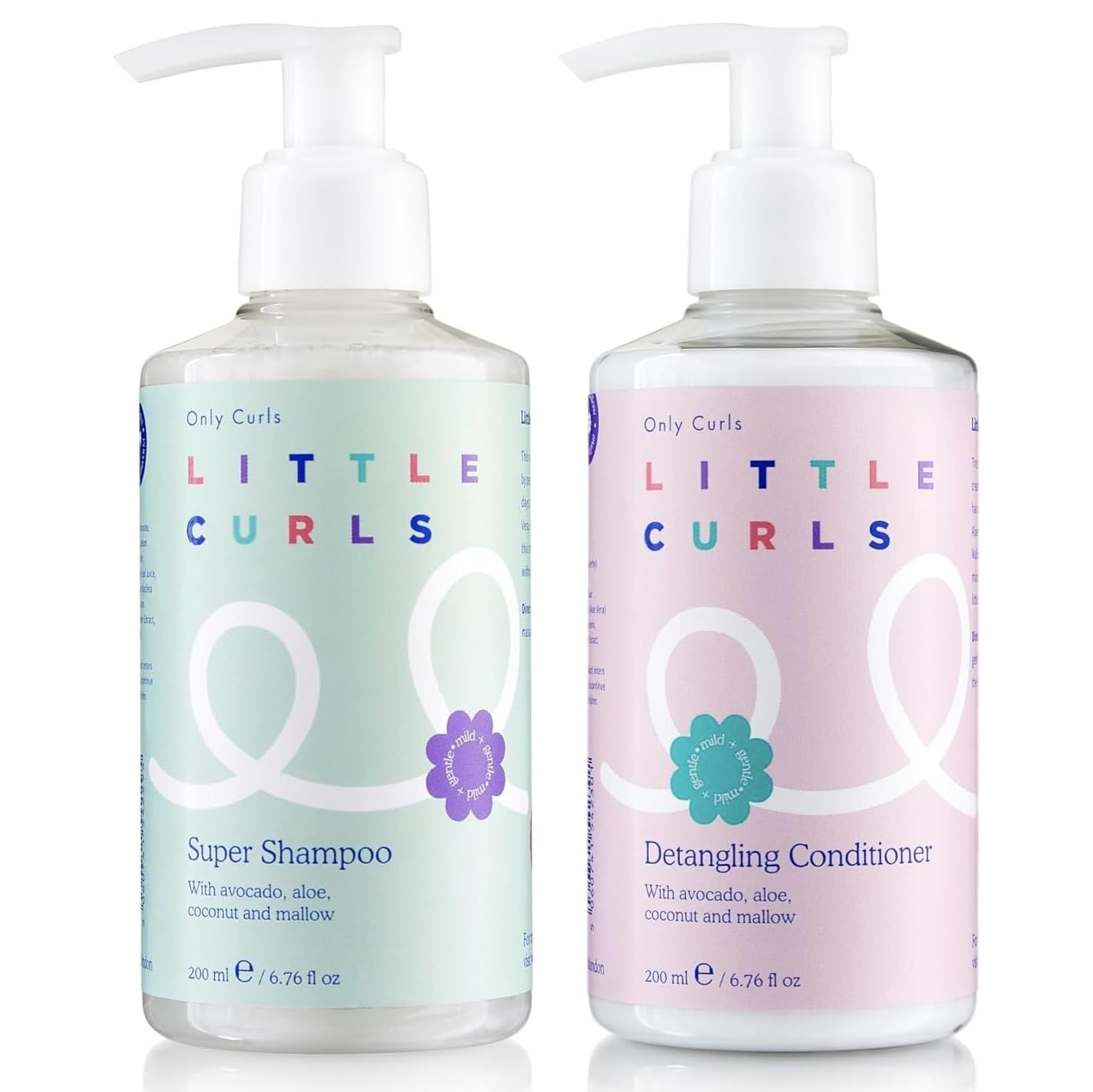 Only Curls Little Curls Super Shampoo & Detangling Conditioner Bundle, 200ml x2
