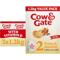 Cow & Gate 2 Follow On Baby Milk Powder Formula, 6-12 Months, 1.2kg (Pack of 3)