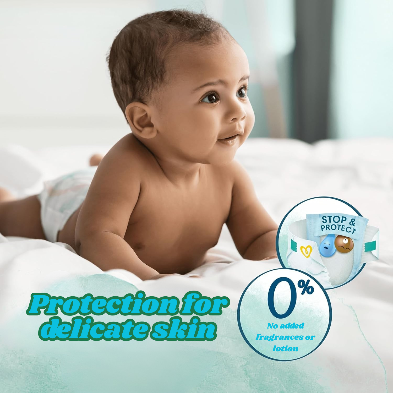 Pampers Harmonie Nappies Size 1 - 180 Nappies Monthly Pack (2kg-5kg)