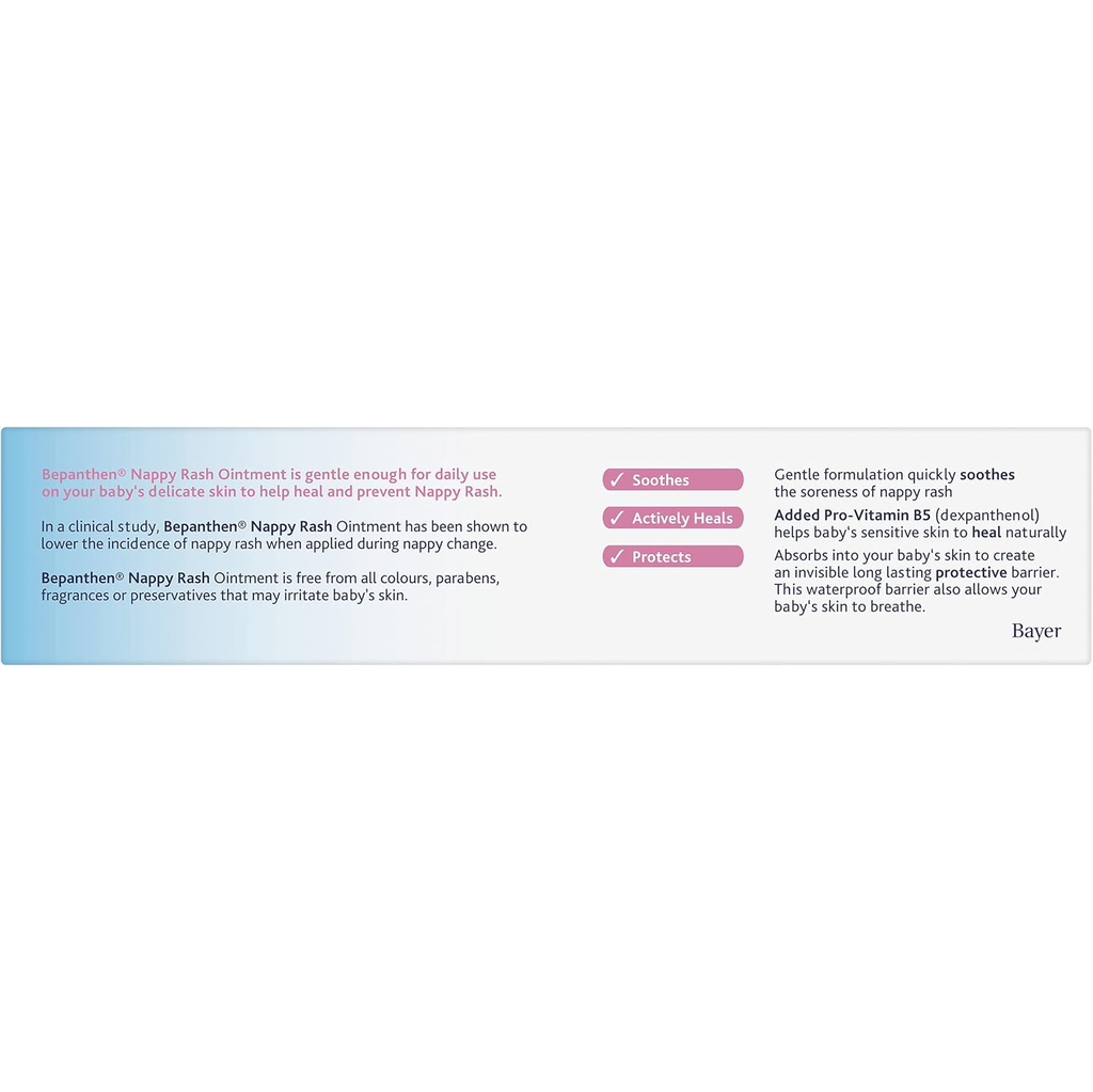 Bepanthen Cream 100g – Pack of 3 Moisturizing Ointment with Provitamin B5